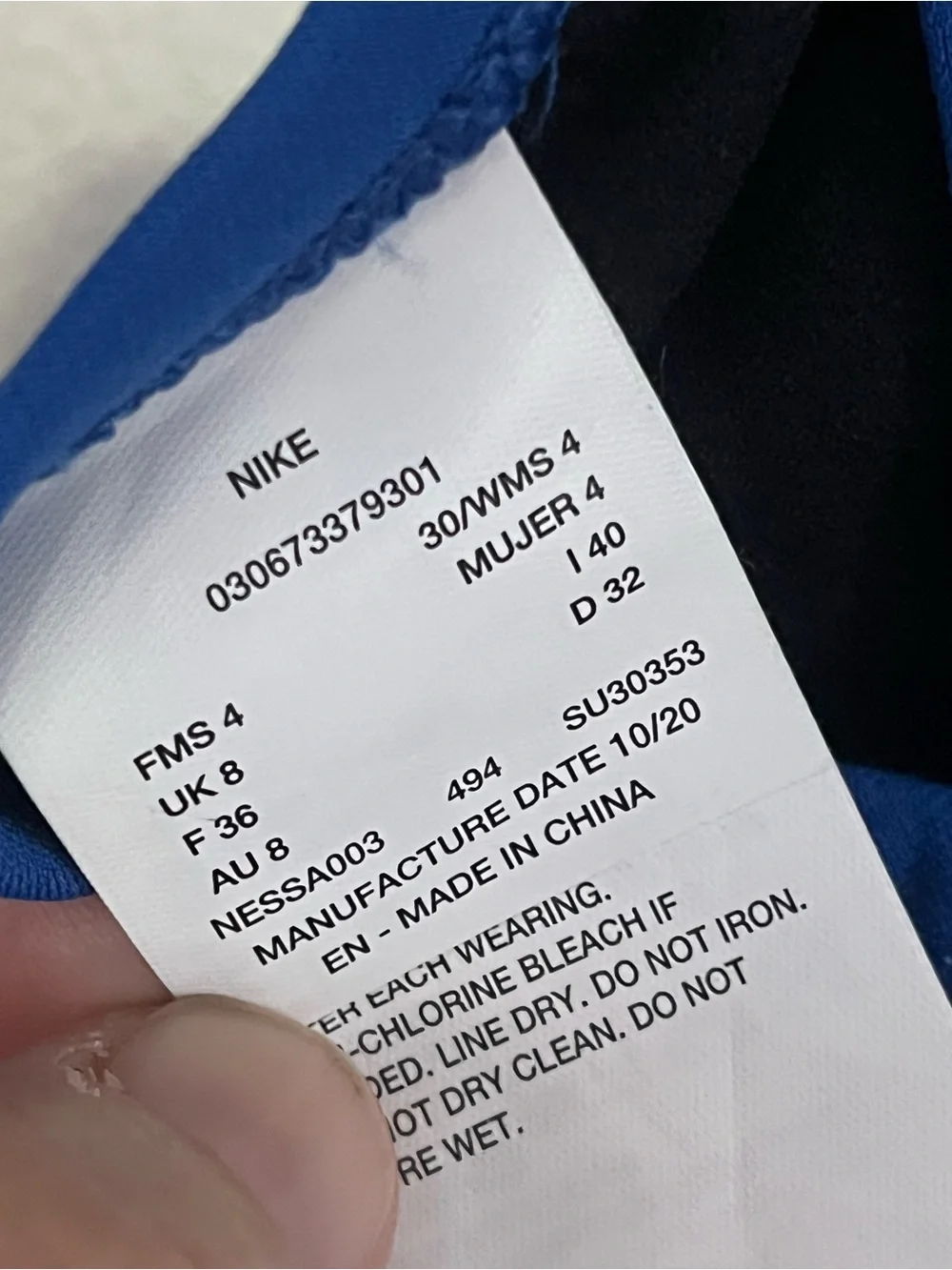 Nike Blue Athletic One-Piece Swimsuit